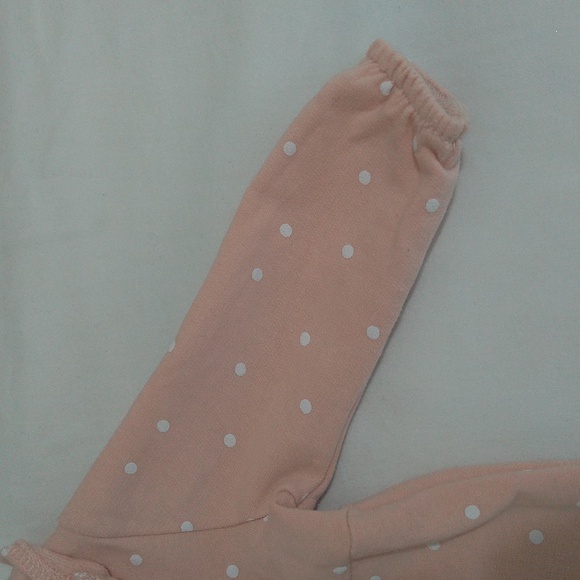 Rabbit + Bear Light Tan Polka Dot Baby Girl Romper 3M - Picture 6 of 11